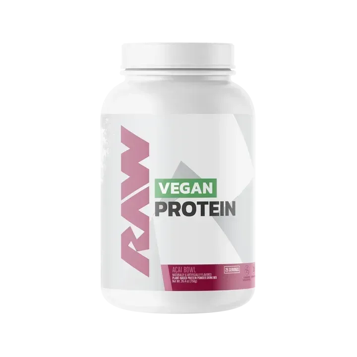 Raw Nutrition Raw Vegan Protein, Flavor: Acai Bowl, Size: 25 Servings