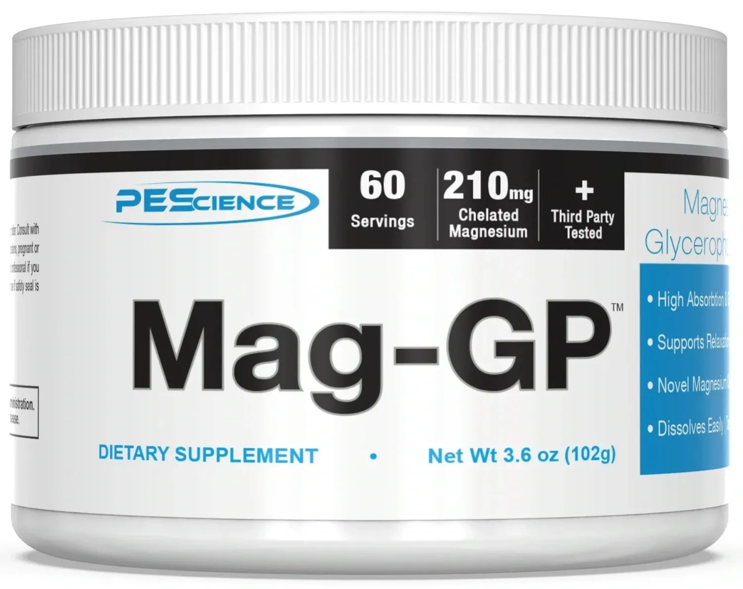 PEScience Mag-GP Magnesium, Flavor: Unflavored, Size: 61 Servings