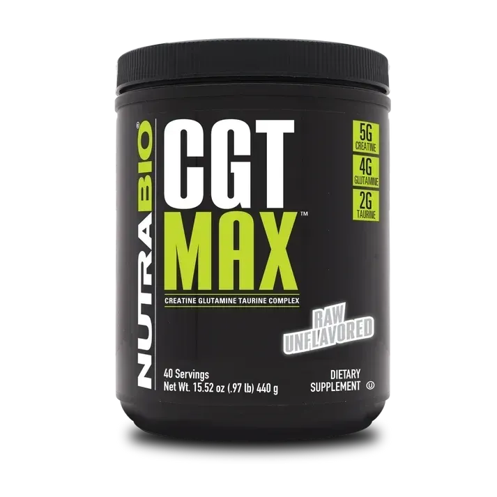 NutraBio CGT-MAX Powder, Flavor: Unflavored, Size: 40 Servings