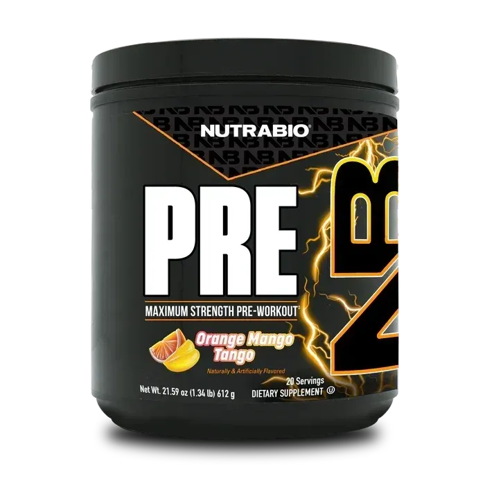 NutraBio PRE Workout, Flavor: Orange Mango Tango, Size: 20 Servings