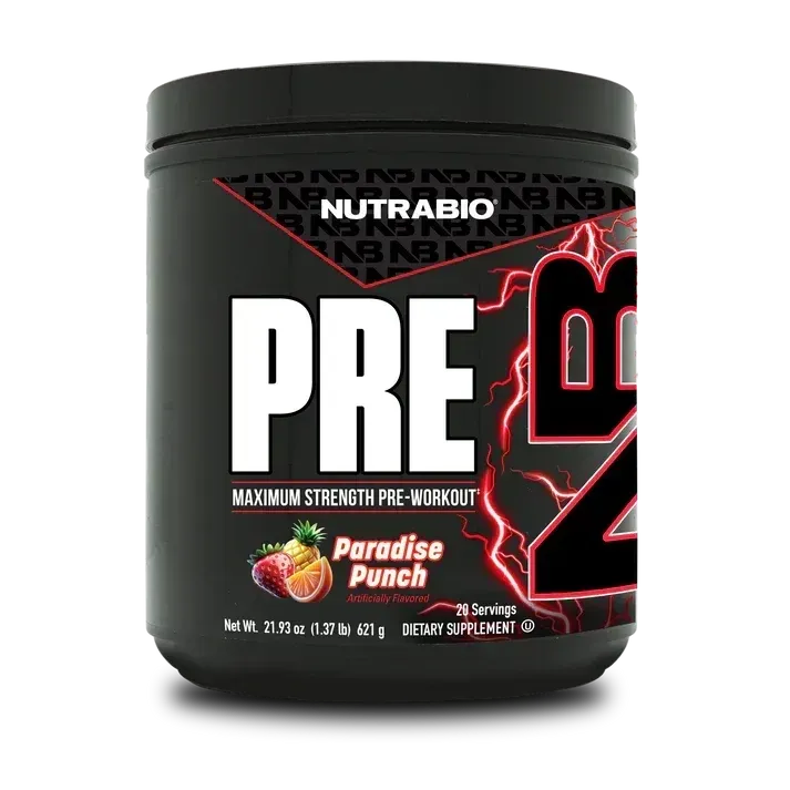 NutraBio PRE Workout, Flavor: Paradise Punch, Size: 20 Servings