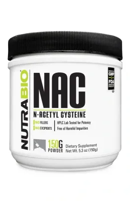 NutraBio N-Acetyl-Cysteine Powder (NAC)
