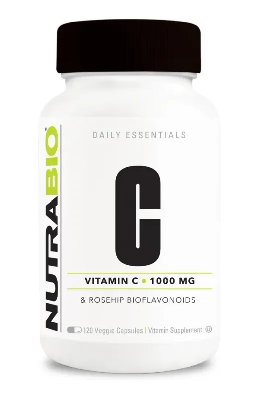 NutraBio Vitamin C 1000mg with Rose Hips