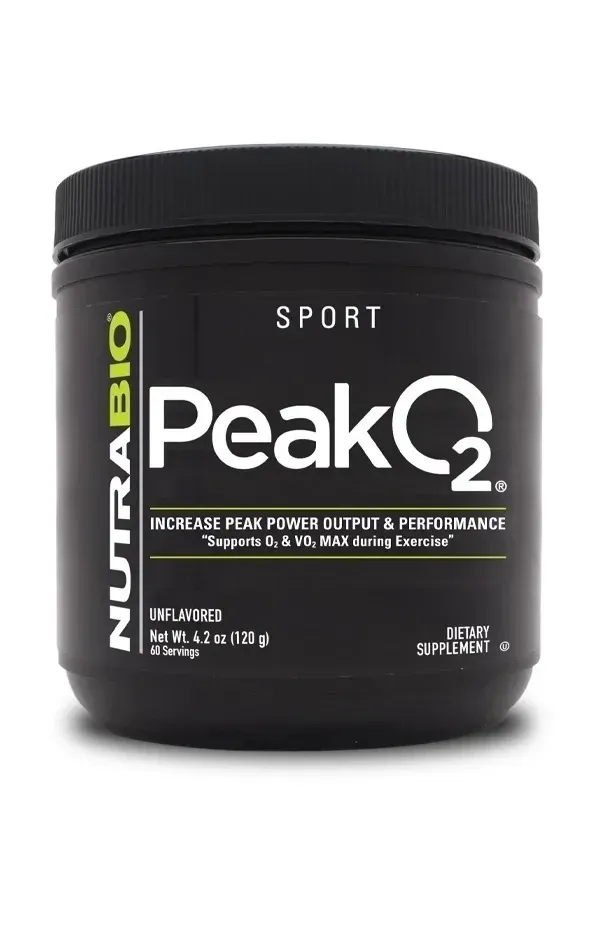 NutraBio PeakO2 Powder, Flavor: Unflavored, Size: 60 Servings