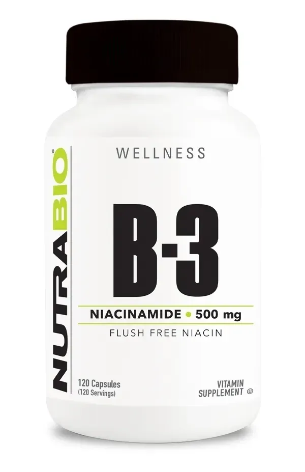 NutraBio Niacinamide Vitamin B-3, Size: 90 Vegetarian Capsules