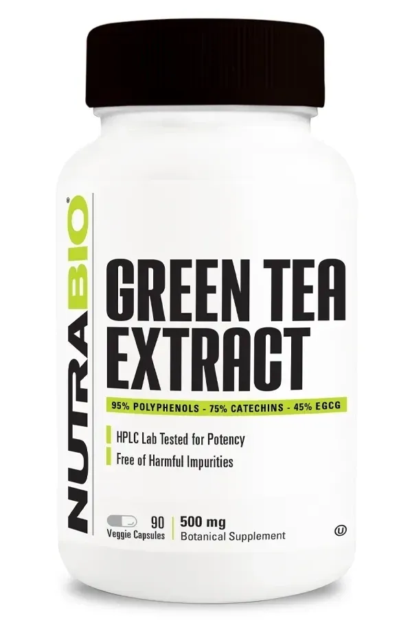 NutraBio Green Tea Extract 500 mg, Size: 90 Capsules