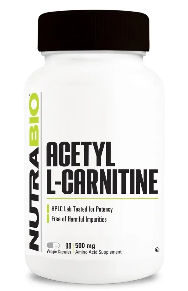 NutraBio Acetyl L-Carnitine 500 mg, Size: 90 Vegetarian Capsules