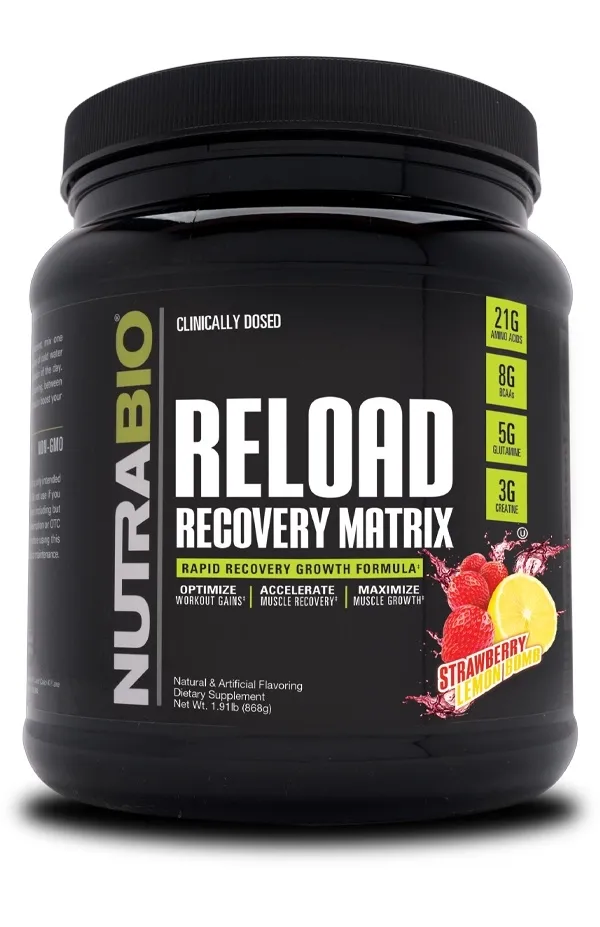 NutraBio Reload V5, Flavor: Strawberry Lemon Bomb, Size: 30 Servings