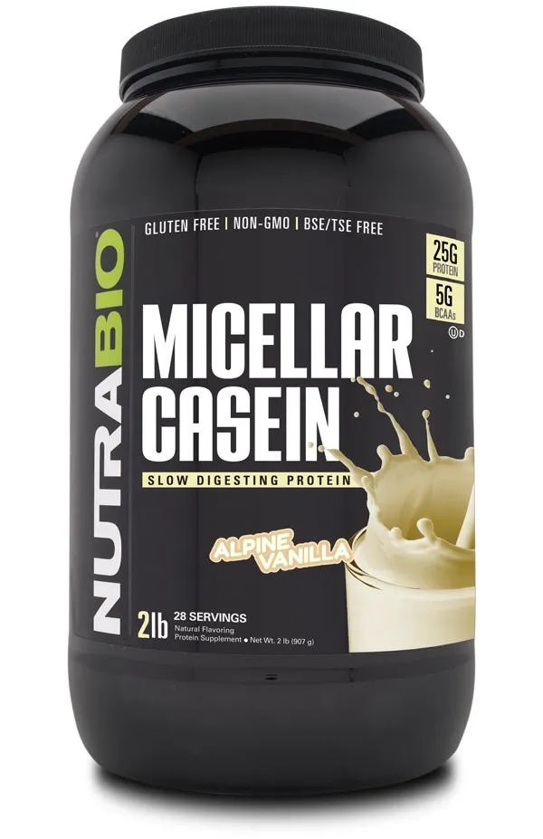 NutraBio Micellar Casein, Flavor: Vanilla, Size: 2 lb