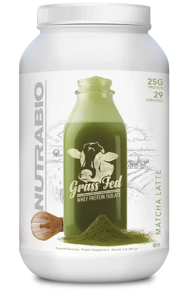NutraBio Grass Fed Whey Isolate, Flavor: Matcha Latte, Size: 2 lb