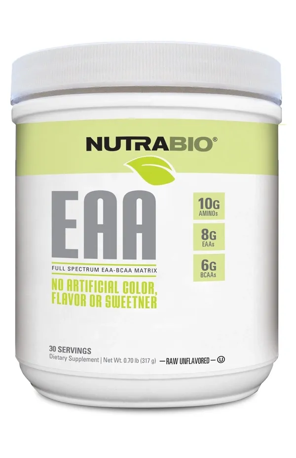 NutraBio EAA Natural, Flavor: Unflavored, Size: 30 Servings