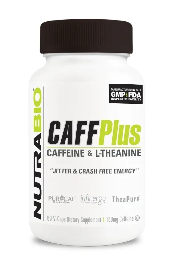 NutraBio Caff Plus, Size: 60 Capsules