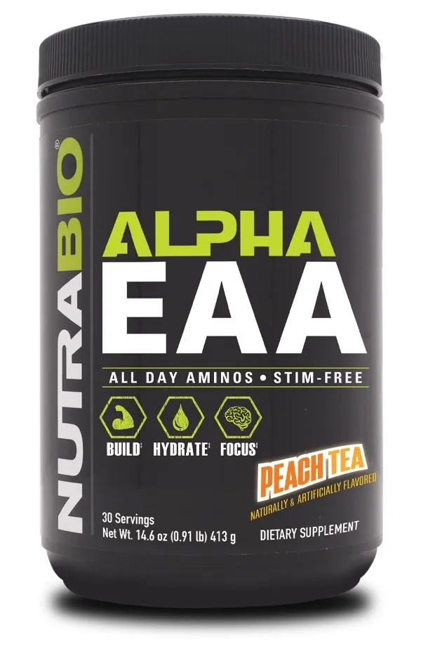 NutraBio Alpha EAA, Flavor: Peach Tea, Size: 30 Servings