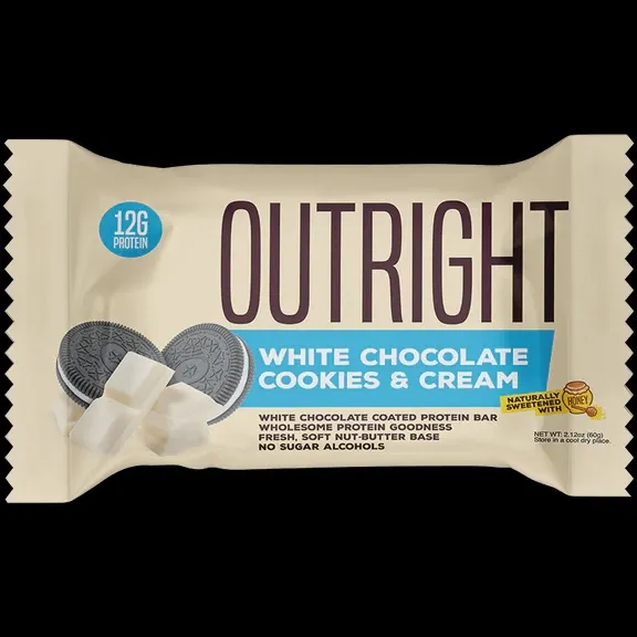 MTS Nutrition Outright Bar, Flavor: Coated White Chocolate Cookies &amp; Cream PB, Size: 1 Bar
