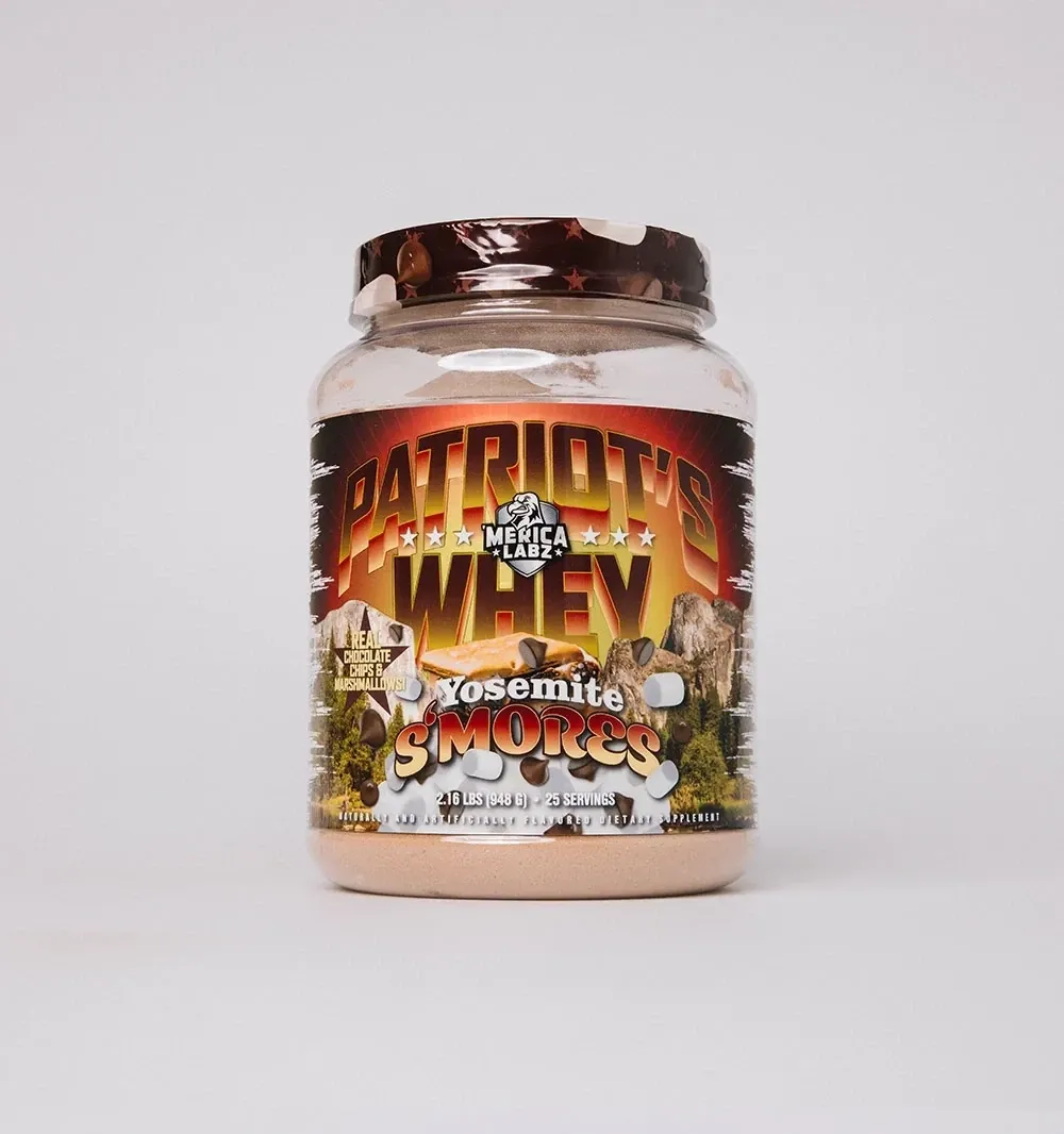 Merica Labz Patriot&#39;s Whey, Flavor: Yosemite S&#39;mores, Size: 2 lb