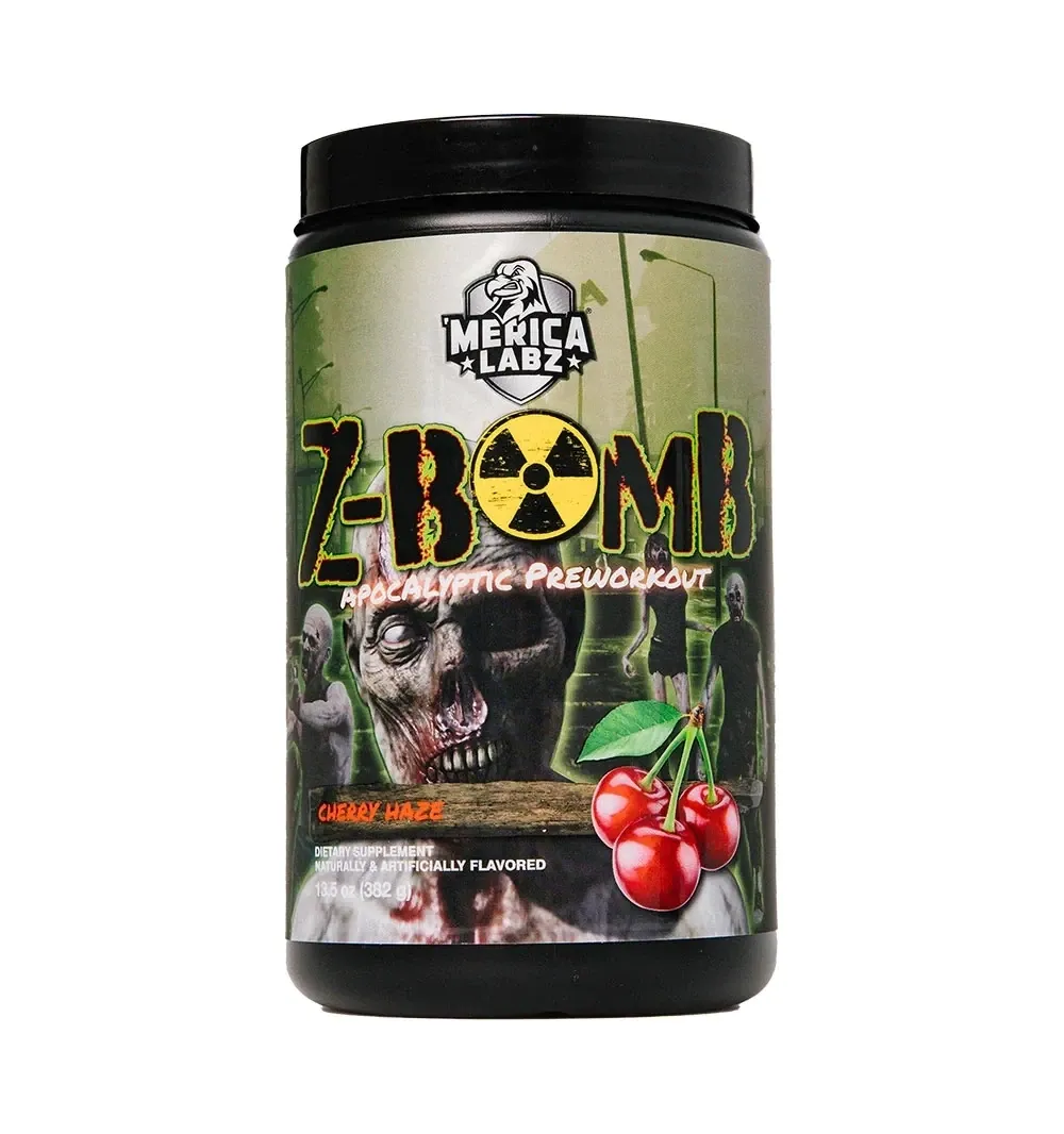 Merica Labz Z-Bomb Pre-Workout, Flavor: Cherry Haze, Size: 20 Servings