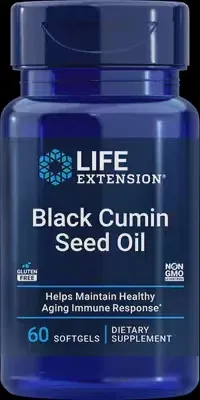 Life Extension Black Cumin Seed Oil, Size: 60 Softgels
