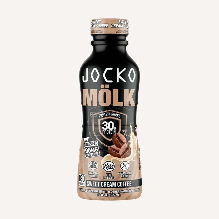 Jocko Fuel Molk Protein Shake RTDs, Flavor: Sweet Cream Coffee, Notice: Limit 12 bottles; overages refunded., Size: 1 Bottle / 12 fl oz