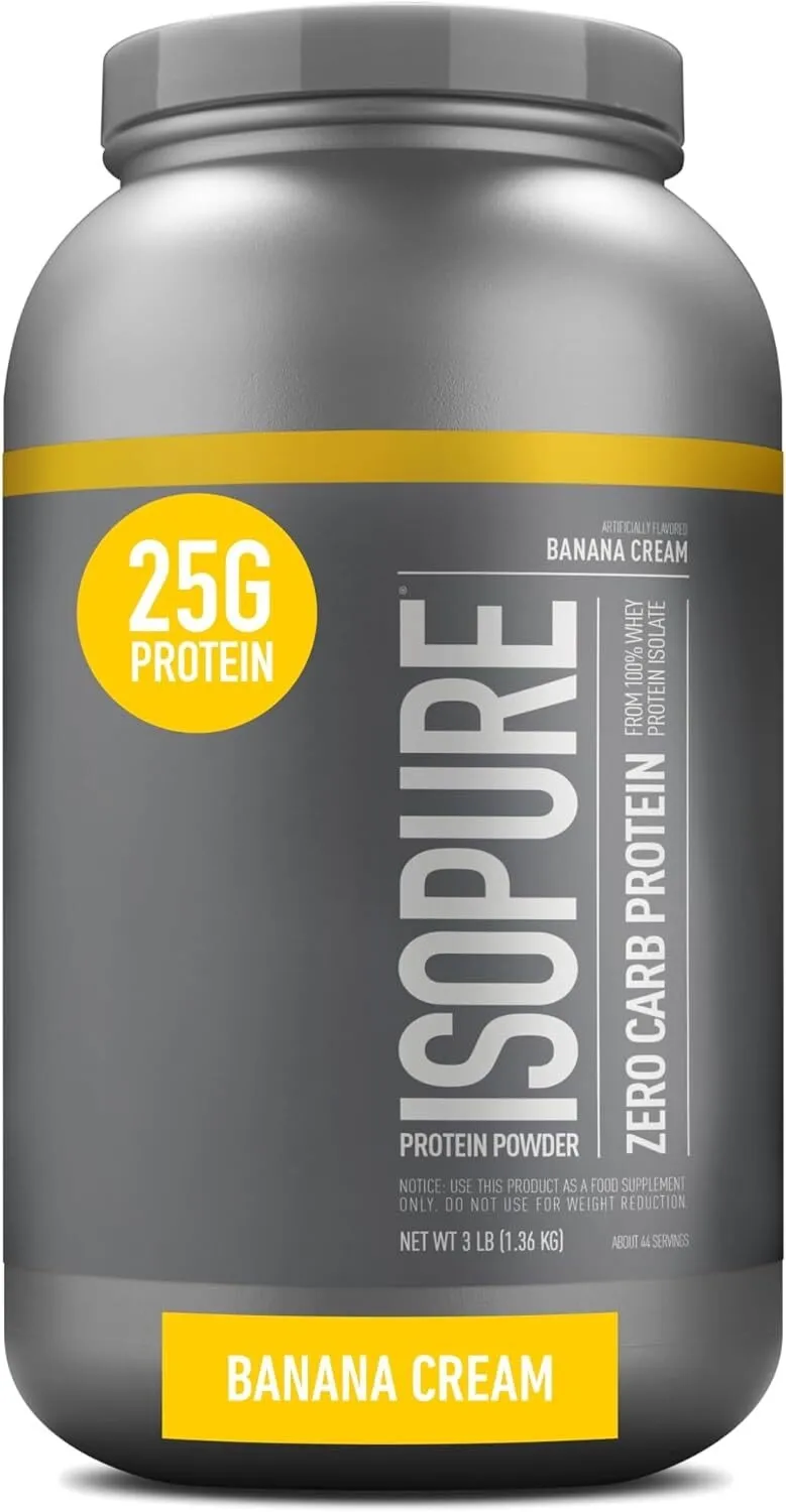 Isopure Zero/Low Carb Protein 3 lb, Flavor: Banana Cream, Size: 3 lb