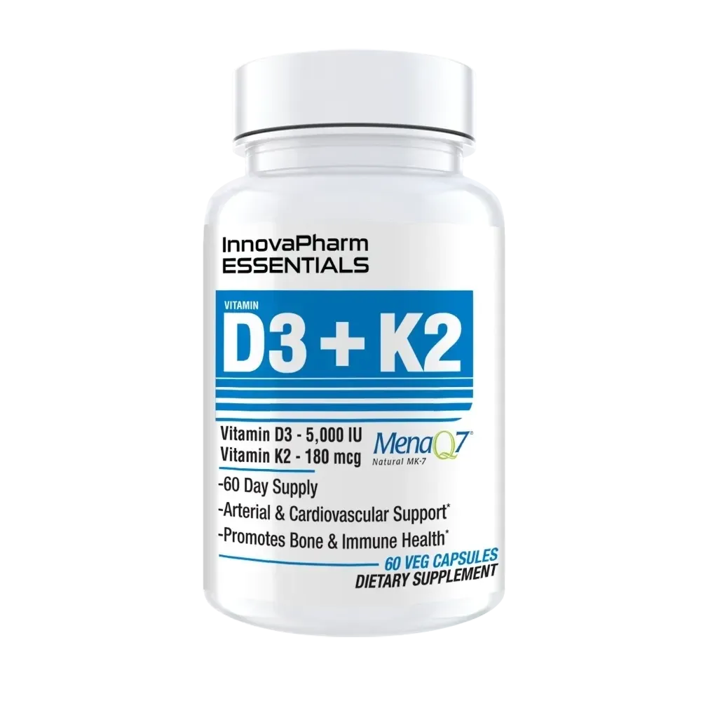 InnovaPharm D3 + K2, Size: 60 Vegetarian Capsules