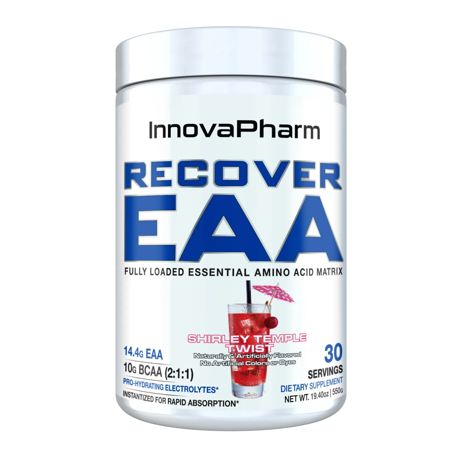 InnovaPharm Recover EAA, Flavor: Shirley Temple Twist, Size: 30 Servings