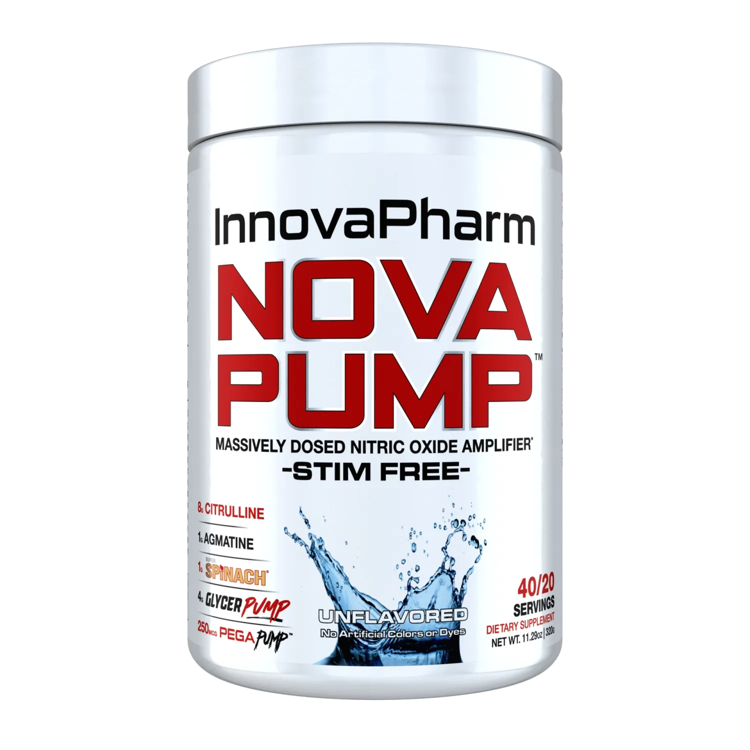 InnovaPharm NovaPump, Flavor: Unflavored, Size: 40/20 Servings