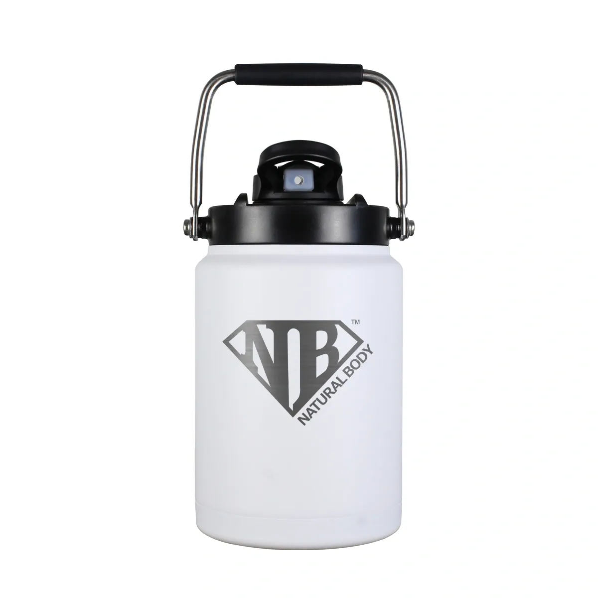 Ice Shaker Natural Body Half Gallon Jug, Color: White, Size: 64 fl oz