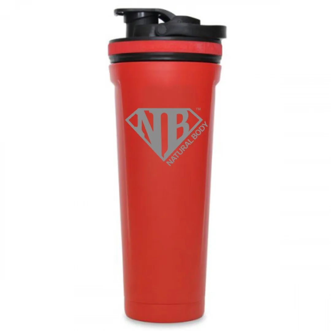 Ice Shaker Natural Body Branded Ice Shaker, Color: Red Powder Coat, Size: 36 fl oz