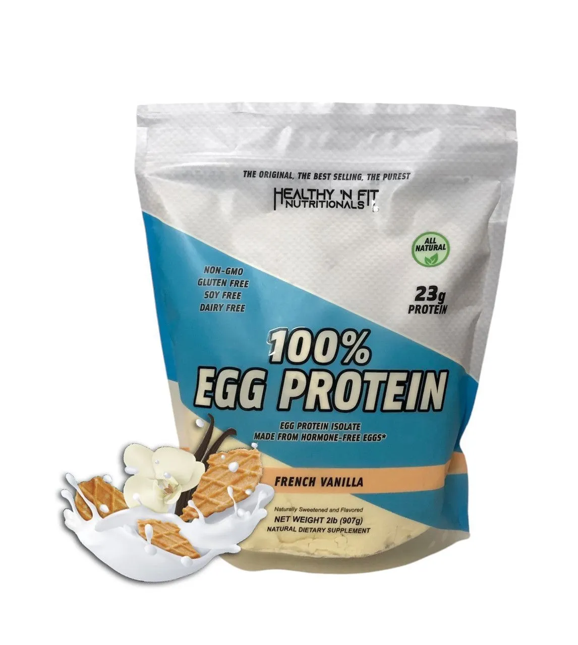 Healthy N Fit 100% Egg Protein, Flavor: French Vanilla, Size: 2 lb