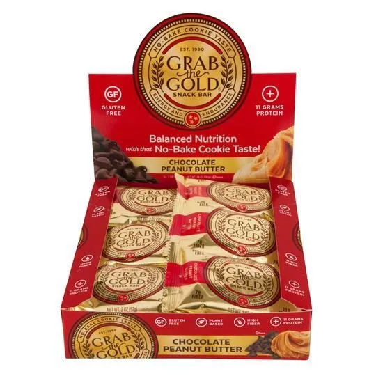 Grab The Gold Snack Bars, Flavor: Chocolate Peanut Butter, Size: 12 Bars