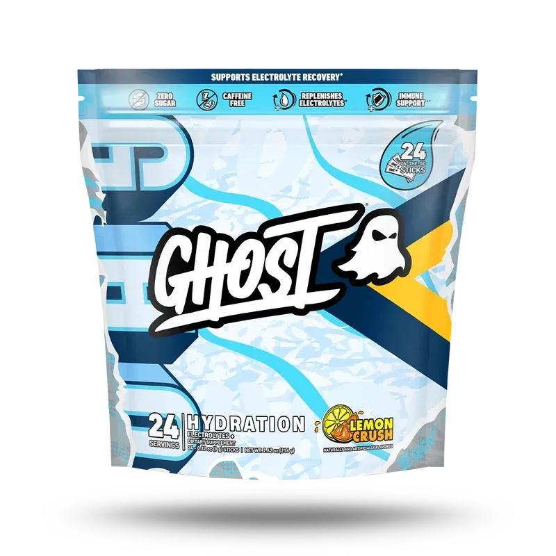 Ghost Hydration Sticks, Flavor: Lemon Crush, Size: 24 Sticks