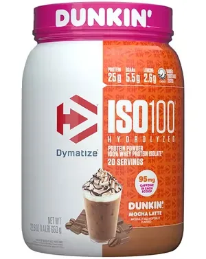 Dymatize ISO100 1 lb, Flavor: Dunkin Mocha Latte, Size: 20 Servings