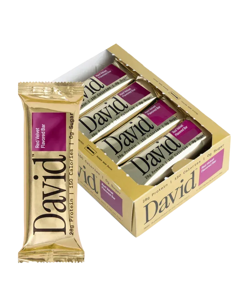 David High Protein Bars, Flavor: Red Velvet, Size: 12 Bars