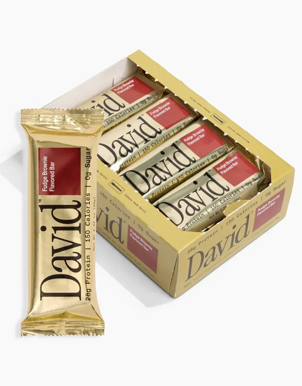 David High Protein Bars, Flavor: Fudge Brownie, Size: 12 Bars
