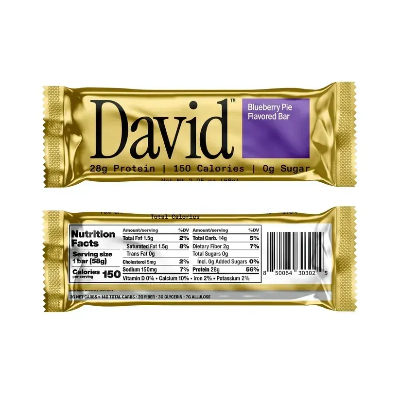 David High Protein Bars, Flavor: Blueberry Pie, Size: 1 Bar