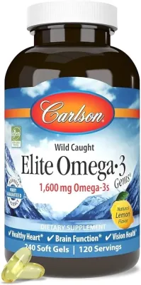 Carlson Elite Omega-3 Gems Fish Oil 240 Softgels