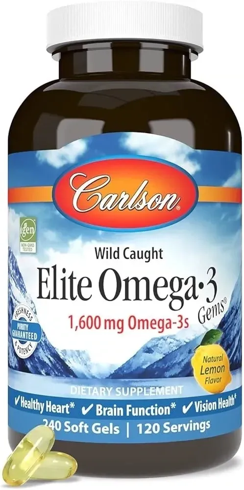 Carlson Elite Omega-3 Gems Fish Oil 240 Softgels, Size: 240 Softgels