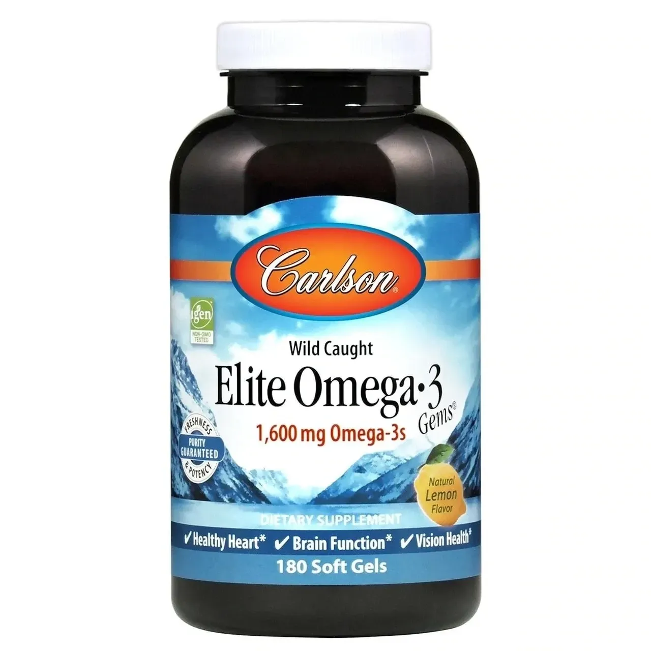 Carlson Elite Omega-3 Gems Fish Oil 180 Softgels, Size: 180 Softgels