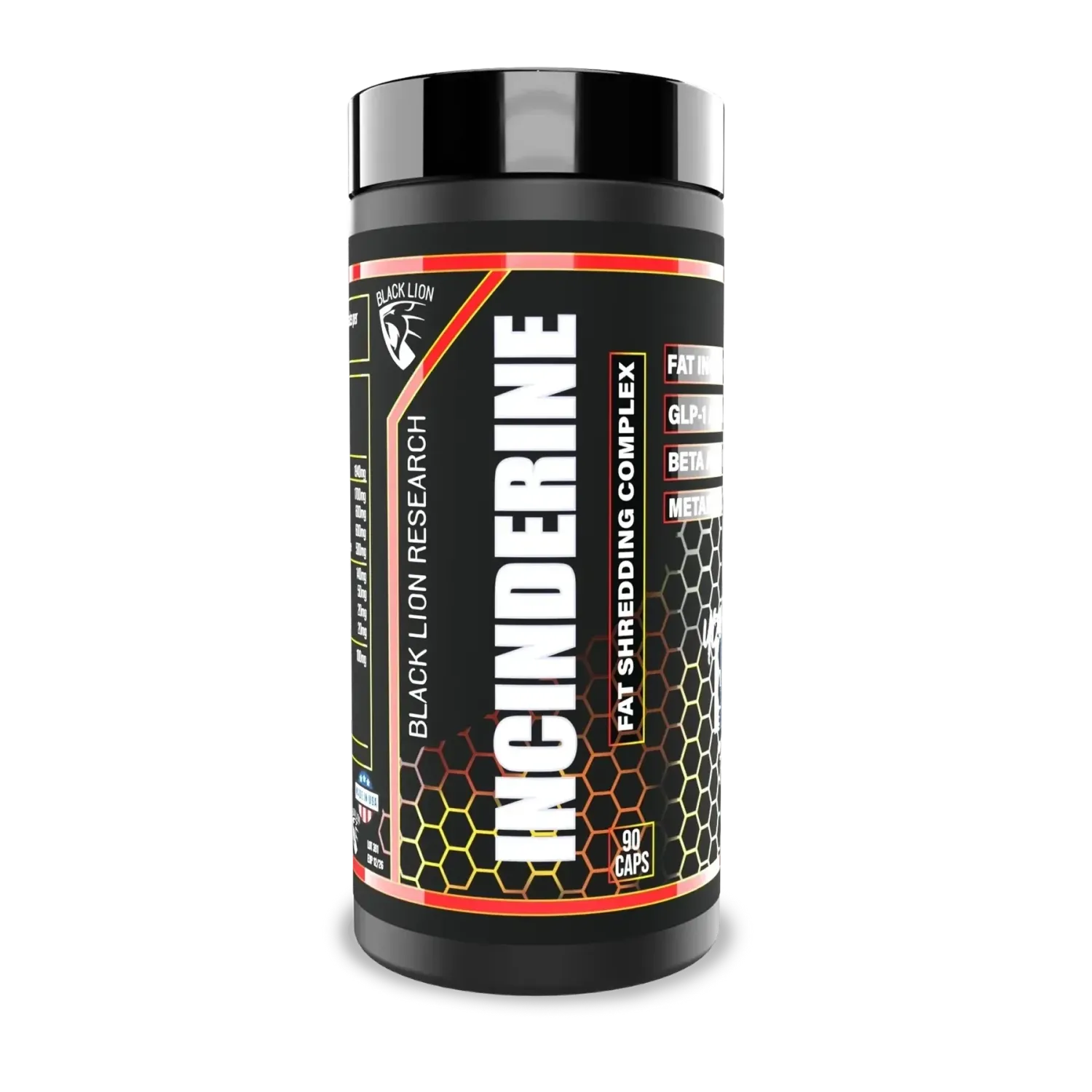 Black Lion Research Incinderine Fat Burner, Size: 90 Capsules