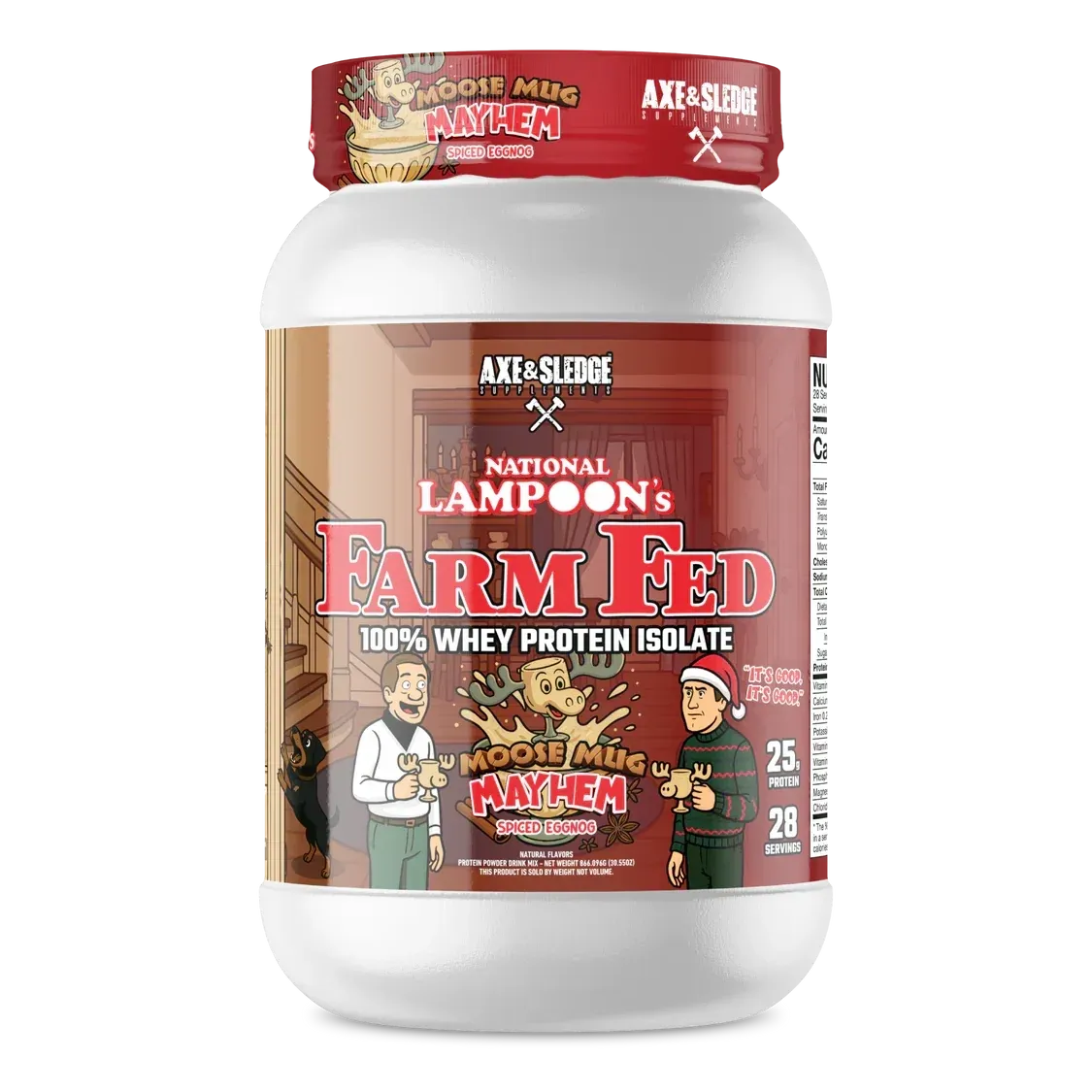 Axe and Sledge Farm Fed Protein, Flavor: Moose Mug Mayhem (Spiced Eggnog), Size: 30 Servings