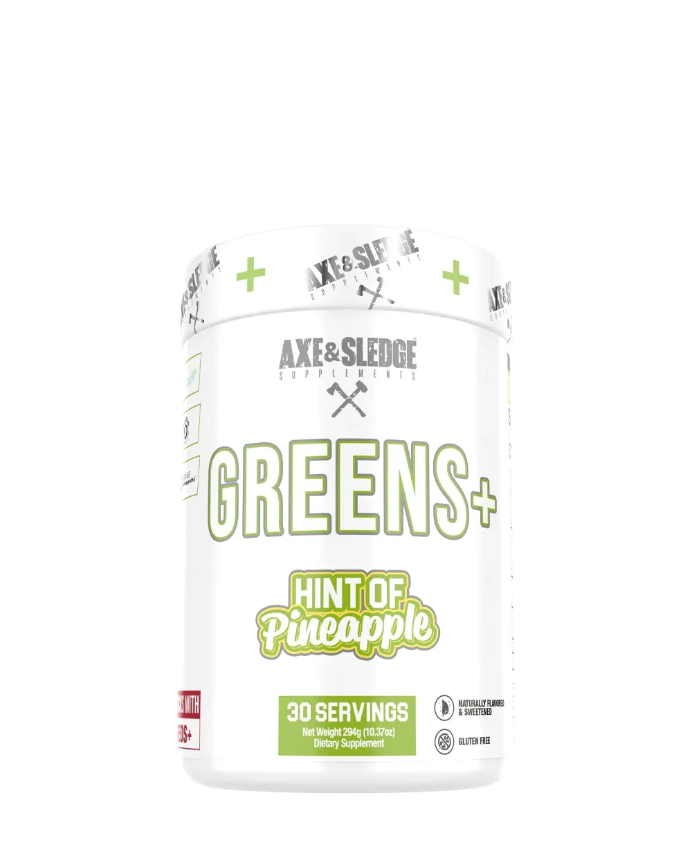 Axe and Sledge Greens+ V2 Superfood Powder, Flavor: A Hint of Pineapple, Size: 30 Servings