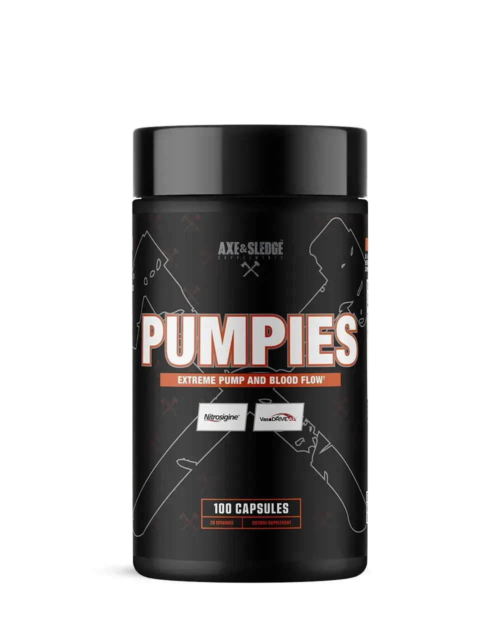 Axe and Sledge Pumpies, Size: 100 Capsules