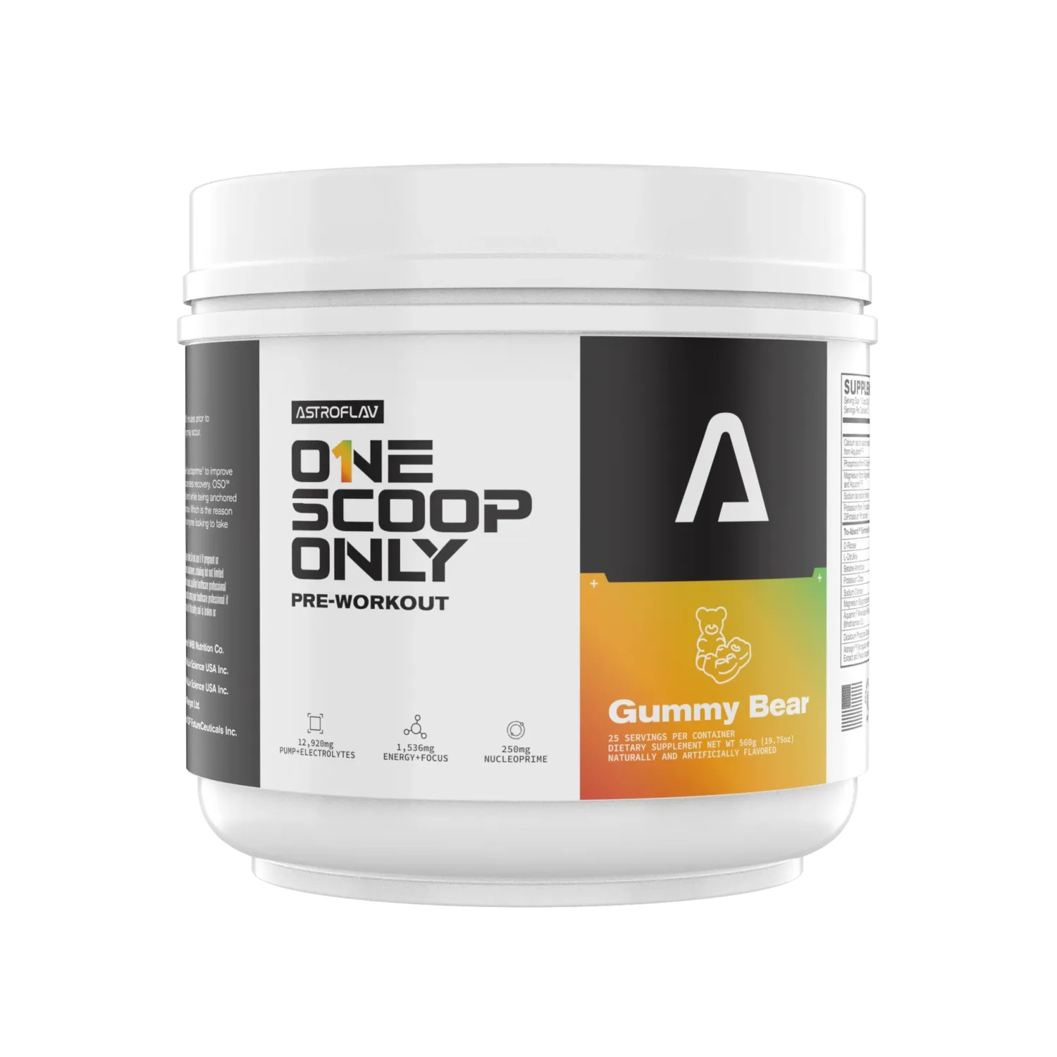 AstroFlav One Scoop Only Pre-Workout, Flavor: Gummy Bear, Size: 25 Servings