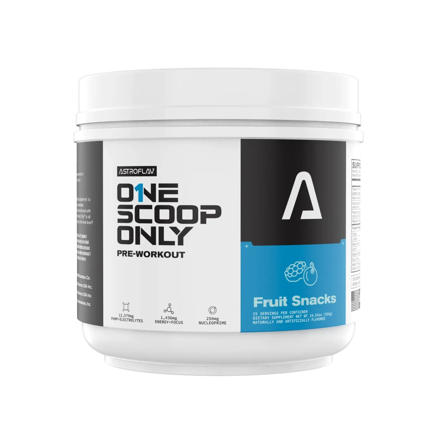 AstroFlav One Scoop Only Pre-Workout, Flavor: Fruit Snacks, Size: 25 Servings