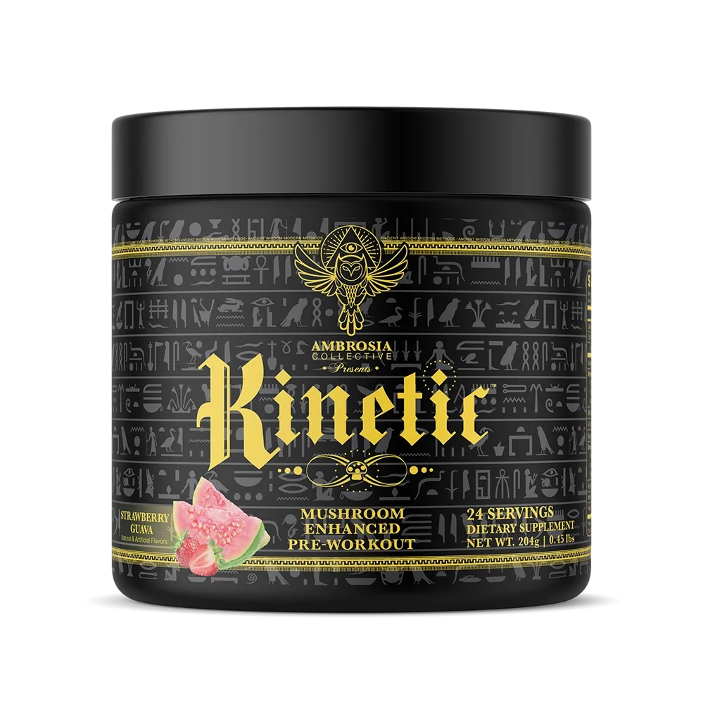 Ambrosia Kinetic Pre-Workout, Flavor: Strawberry Guava, Size: 24 Servings