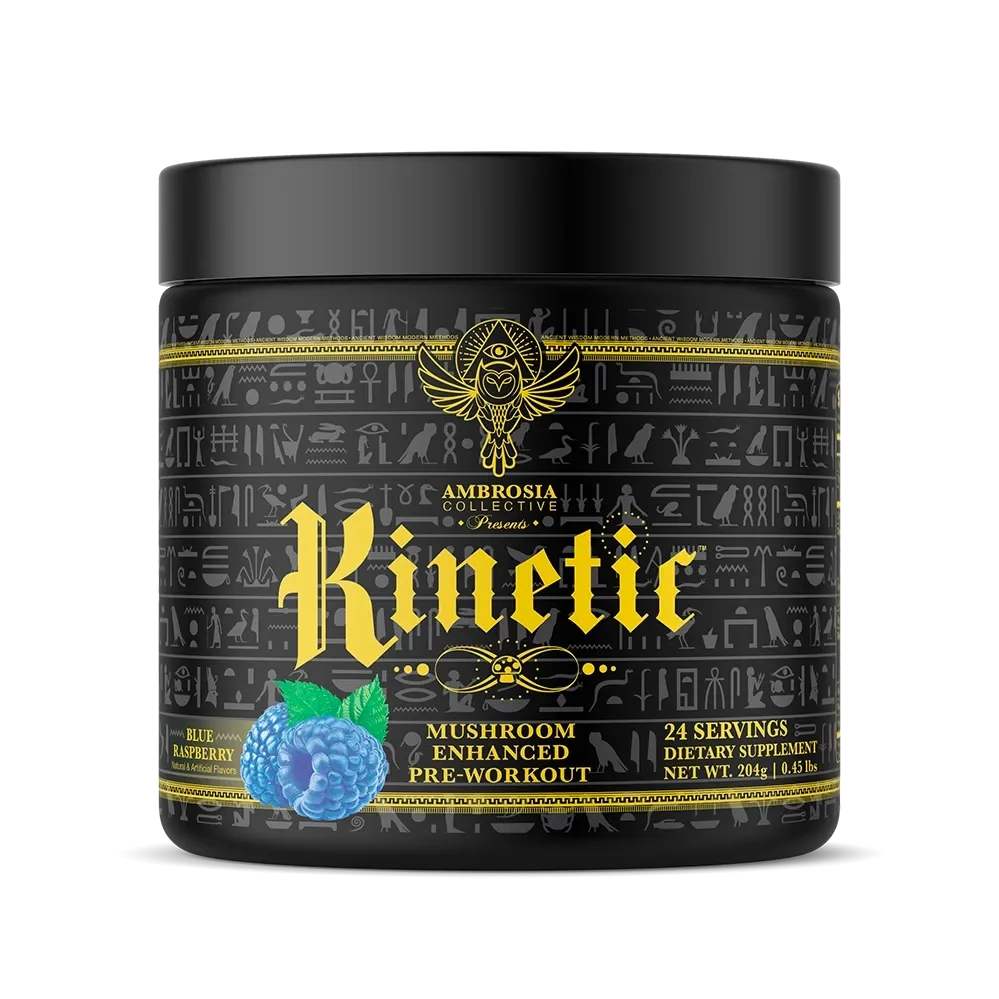 Ambrosia Kinetic Pre-Workout, Flavor: Blue Raspberry, Size: 24 Servings