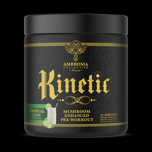 Ambrosia Kinetic Pre-Workout, Flavor: Tropical Lime, Size: 24 Servings