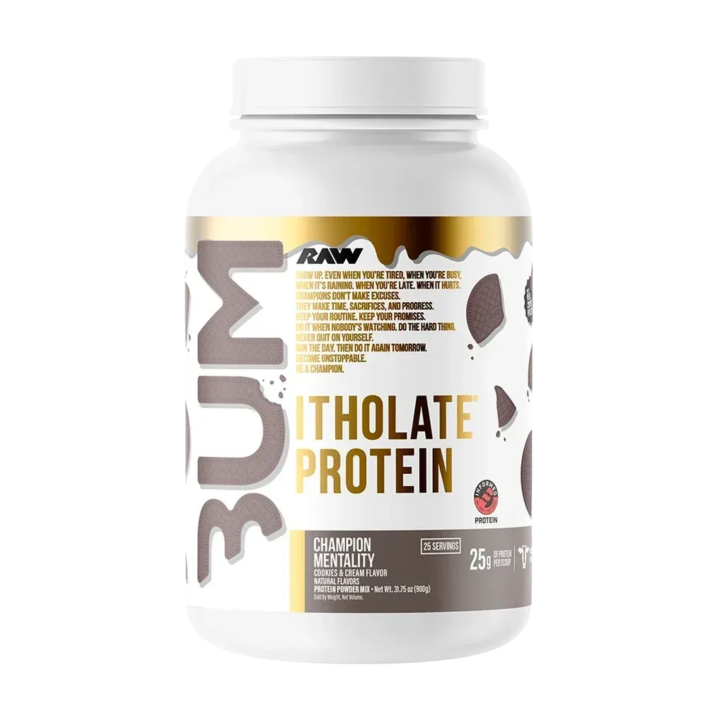 Raw Nutrition Cbum Itholate Protein, Flavor: Champion Mentality (Cookies &amp; Cream), Size: 25 Servings