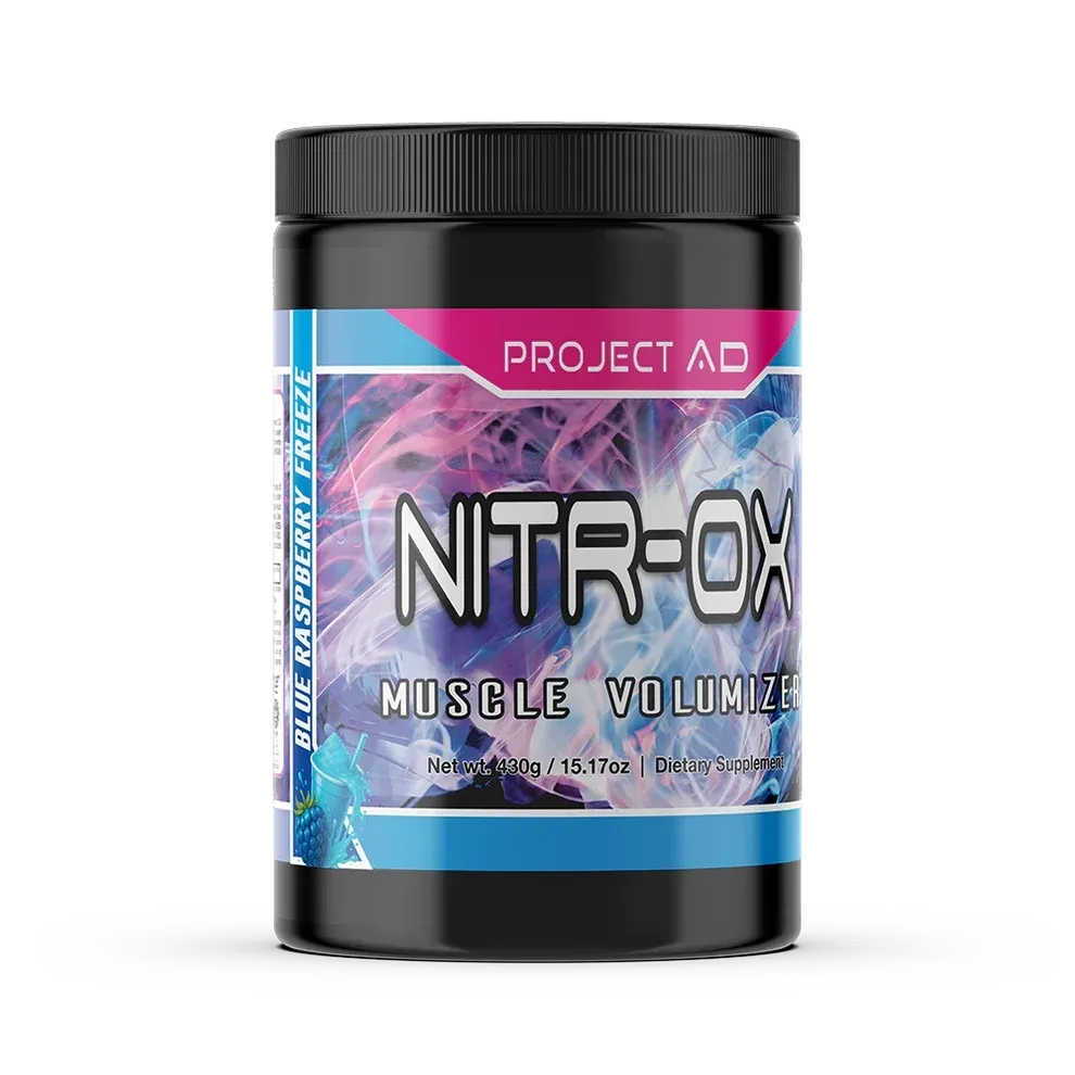 Project AD Nitr-Ox, Flavor: Blue Raspberry Freeze, Size: 20 Servings
