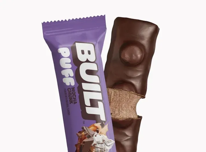 BUILT Puff Protein Bars, Flavor: Mocha Chunk Puff, Size: 1 Bar